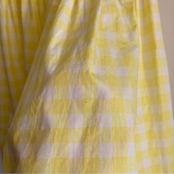 S/W/F Yellow Gingham Check Golden Path Babydoll Style Dress, NWT Sz L - Picture 15 of 16